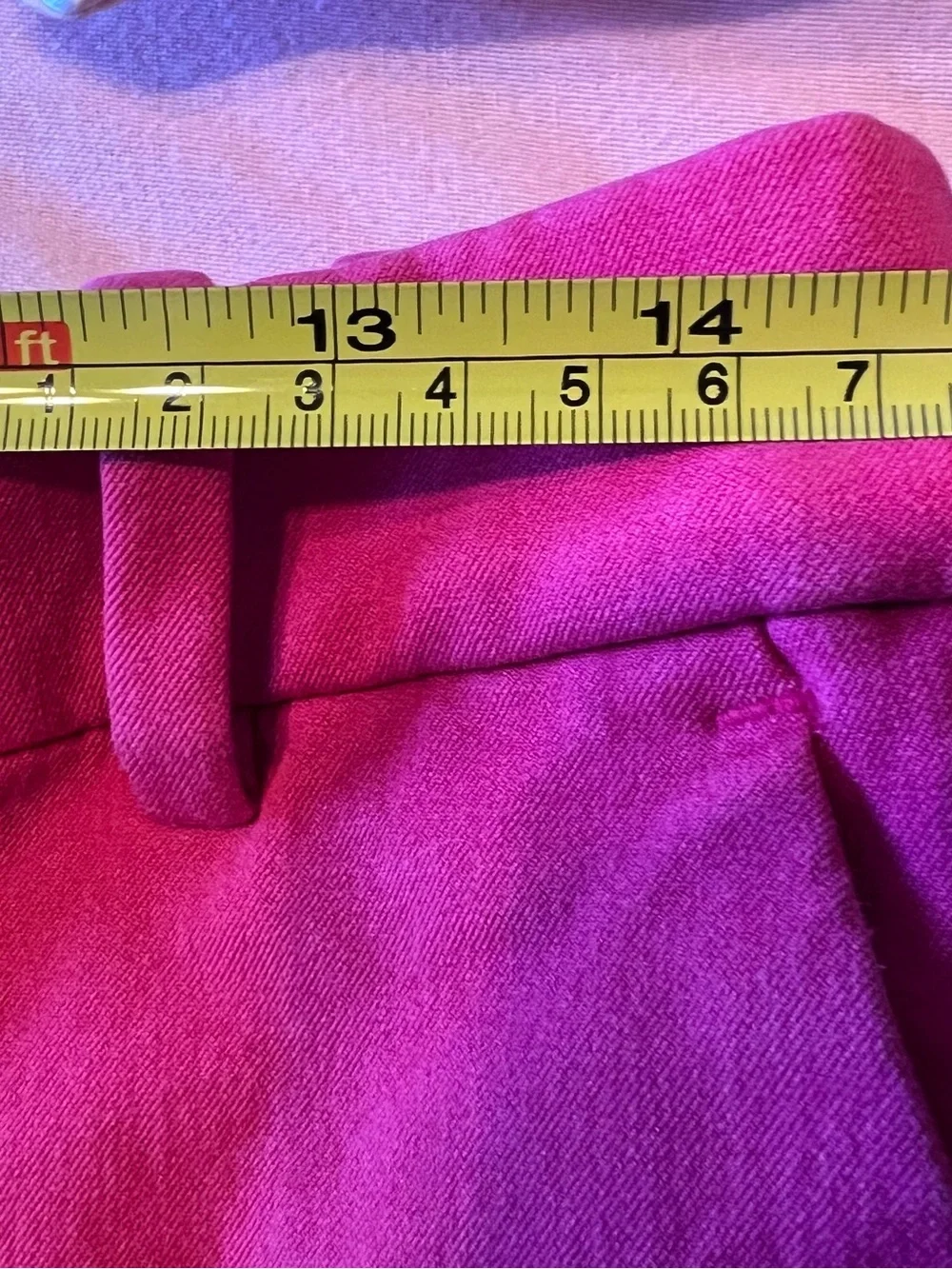 J. Crew Bright Pink Stretch Woven Cropped Pants Petite 10P Tailored Fit Nautical